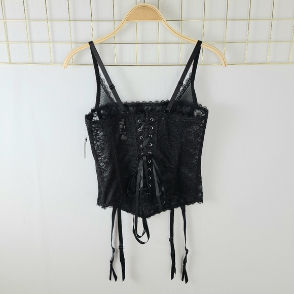 NWT Adore Me Black Lace Bustier Corset Top - Picture 4 of 10